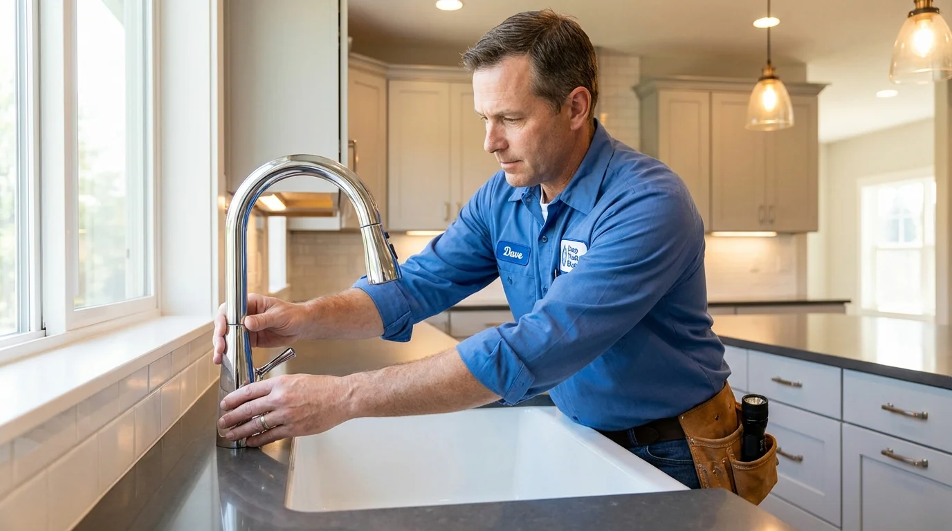 Kitchen faucet installation by Johns Plumbing LLC in Lake Placid